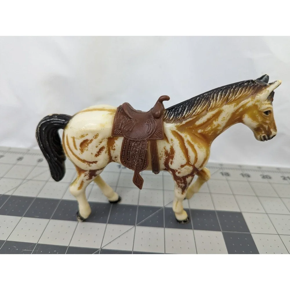 Vintage Plastic Horse Vinyl Cowboy Figure Hong Kong‎